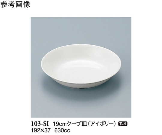スリーライン 19cm クープ皿 アイボリー 10個入 103-SI 1袋（ご注文単位1袋）【直送品】