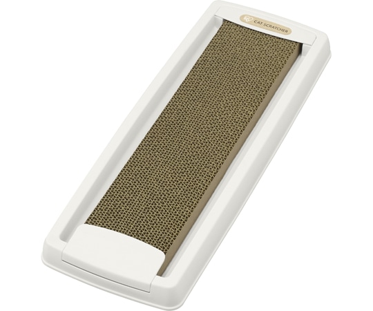 アイリスオーヤマ ダストレス猫の爪とぎスリム ホワイト CTS-540 1個（ご注文単位1個）【直送品】