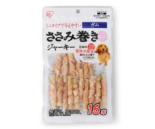 アイリスオーヤマ ささみ巻きジャーキーガムミニ16本 16本 P-IJ-GMMN16 1個（ご注文単位1個）【直送品】