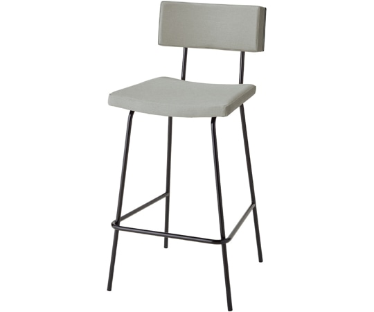 アズワン スチール脚バックデザインハイチェア グレー 52-736-79-4 1台（ご注文単位1台）【直送品】