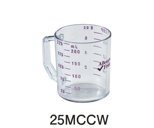 CAMBRO（キャンブロ） キャンブロ アレルゲンフリーメジャーカップ 225cc(目盛:パープル) 25MCCW 1個（ご注文単位1個）【直送品】