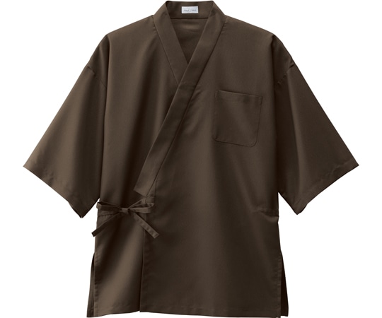 ボンマックス 作務衣(上衣)FJ0709U ブラウン M  1枚（ご注文単位1枚）【直送品】
