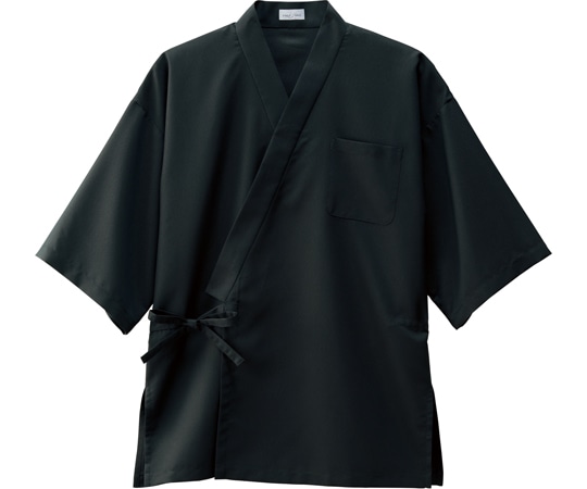 ボンマックス 作務衣(上衣)FJ0709U ブラック L  1枚（ご注文単位1枚）【直送品】