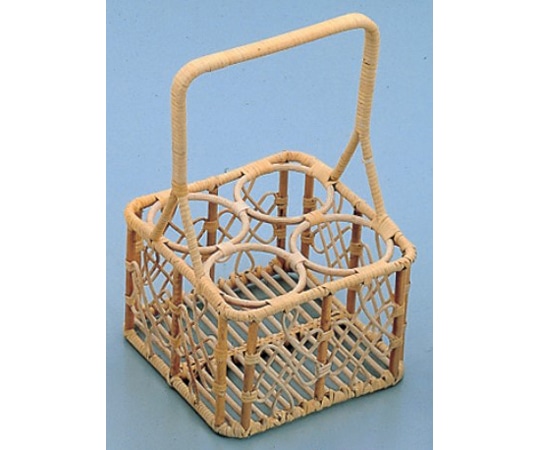 萬洋 籐ビールポーター 215×215×350mm (4本入) 30-404 1個（ご注文単位1個）【直送品】