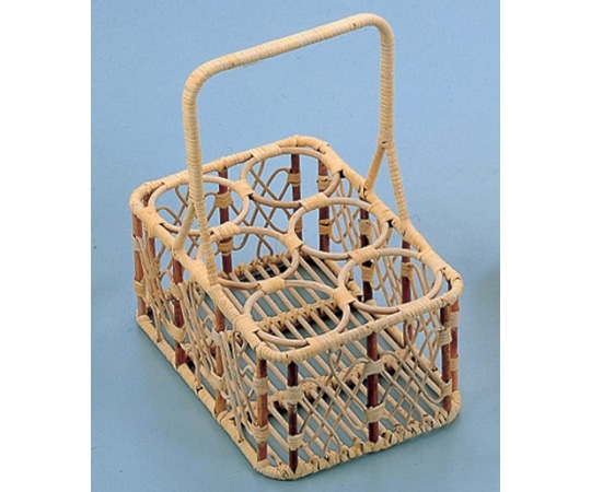 萬洋 籐ビールポーター 300×200×350mm (6本入) 30-406 1個（ご注文単位1個）【直送品】