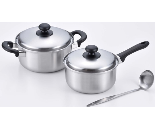 和平フレイズ 燕三 IH片手鍋18cm&両手鍋20cm(お玉付) EM-019 1個（ご注文単位1個）【直送品】