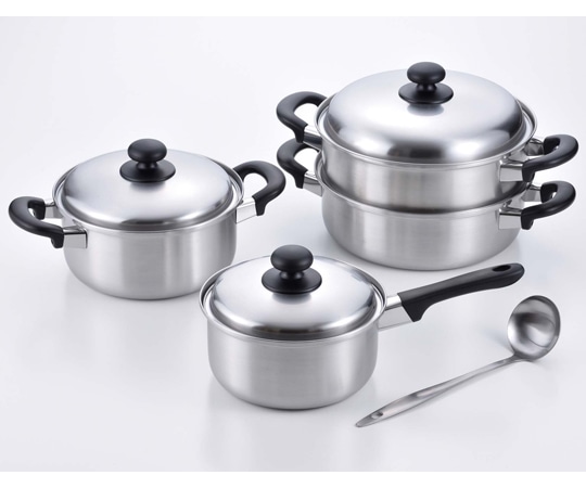 和平フレイズ 燕三 IH片手18cm&両手20cm&二段蒸24cm EM-023 1個（ご注文単位1個）【直送品】