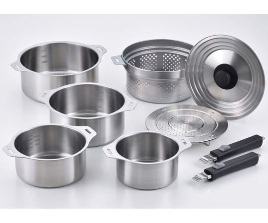 和平フレイズ 燕三 IH着脱式鍋4点(蒸し台・中かご付) EM-033 1個（ご注文単位1個）【直送品】