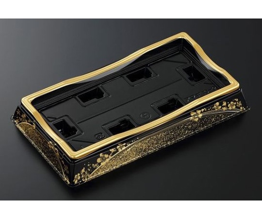 中央化学 寿司容器 HS天城 10-2 まきえ金-BK 本体 400枚 381251 1ケース(ご注文単位1ケース)【直送品】