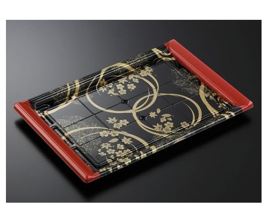 中央化学 刺身・鮮魚容器 CF宴角40-27 花泉R-BK 身 160枚 178855 1ケース(ご注文単位1ケース)【直送品】