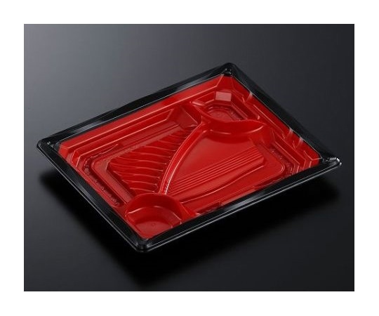 中央化学 弁当容器 CTいろは 23-19C 赤黒-BK 身 600枚 298364 1ケース(ご注文単位1ケース)【直送品】