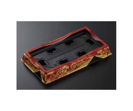 中央化学 寿司容器 HS天城 10-2 すその赤-BK 本体 400枚 381186 1ケース(ご注文単位1ケース)【直送品】