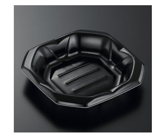 中央化学 刺身・鮮魚容器 波音桶20-20F 黒 600枚 385583 1ケース(ご注文単位1ケース)【直送品】