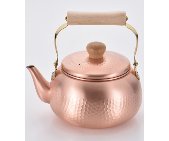 和平フレイズ 千歳 純銅 木柄丸型ケトル 2.4L CS-019 1個（ご注文単位1個）【直送品】