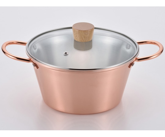 和平フレイズ 千歳 純銅 ガラス蓋付両手鍋 20cm CS-023 1個（ご注文単位1個）【直送品】