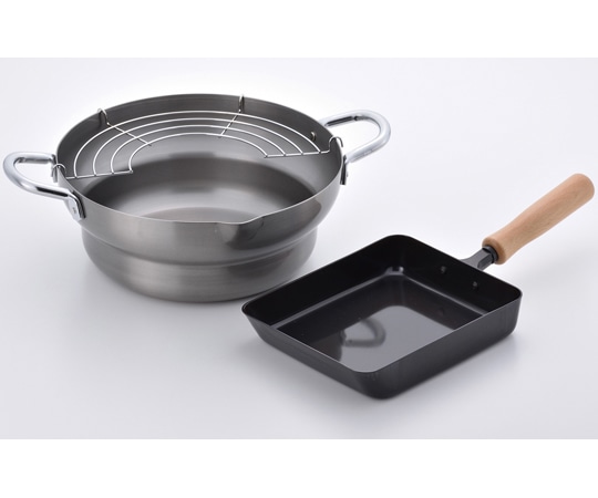 和平フレイズ 千歳 鉄玉子焼14×18cm&段付揚げ鍋24cm CS-041 1個（ご注文単位1個）【直送品】