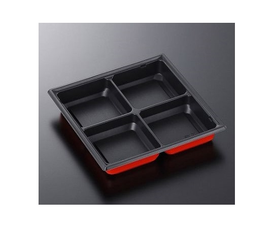 中央化学 弁当容器 CT千歳 K18M BK-赤 身 600枚 370726 1ケース(ご注文単位1ケース)【直送品】