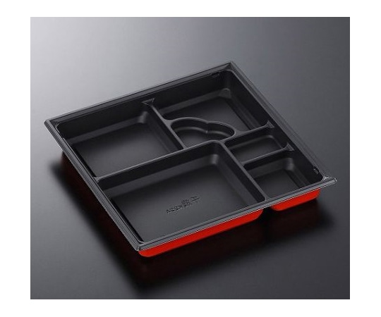 中央化学 弁当容器 CT千歳 K22A BK-赤 身 400枚 371179 1ケース(ご注文単位1ケース)【直送品】