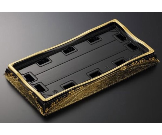 中央化学 寿司容器 HS天城 24-3 まきえ金-BK 本体 240枚 385377 1ケース(ご注文単位1ケース)【直送品】