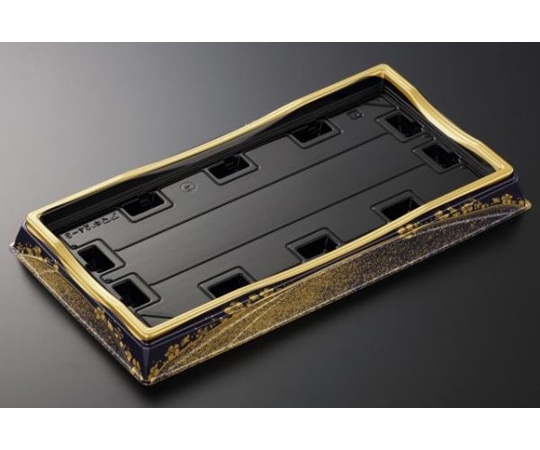 中央化学 寿司容器 HS天城 24-3 まきえ紺-BK 本体 240枚 385468 1ケース(ご注文単位1ケース)【直送品】