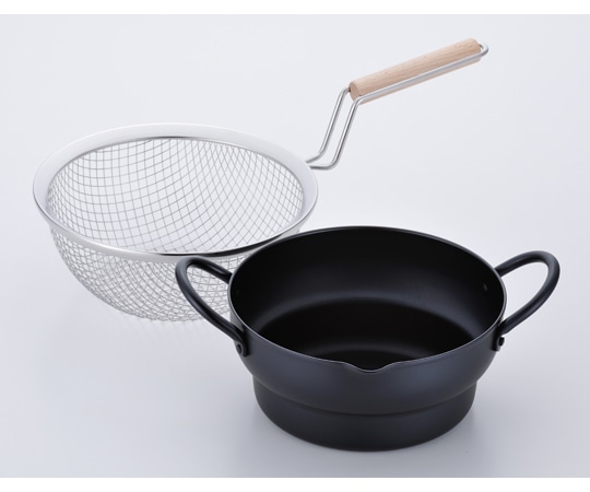 和平フレイズ 彩食庵 段付天ぷら18cm&木柄フライヤー SM-9548 1個（ご注文単位1個）【直送品】