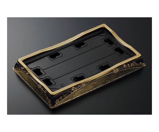 中央化学 寿司容器 HS天城 18-3 まきえ金-BK 本体 240枚 376830 1ケース(ご注文単位1ケース)【直送品】