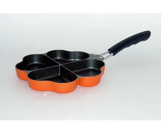 杉山金属 しあわせを呼ぶ 四葉のフライパン オレンジ KS-2809 1個（ご注文単位1個）【直送品】