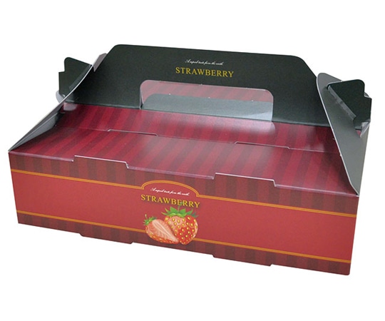 パックスタイル フルーツ容器 PS手提箱イチゴ 2P リッチレッド小 20枚×5パック入 00592643 1ケース(ご注文単位1ケース)【直送品】