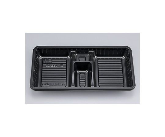 シーピー化成 プラスチック製 簡易食品容器  280×145×33mm BS弁当29 黒本体 100枚×8袋 01310002900080000 1ケース(ご注文単位1ケース)【直送品】