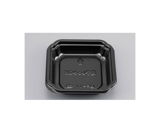 シーピー化成 プラスチック製 簡易食品容器  110×110×25mm BF-11 黒本体 50枚×32袋 01400001100080000 1ケース(ご注文単位1ケース)【直送品】