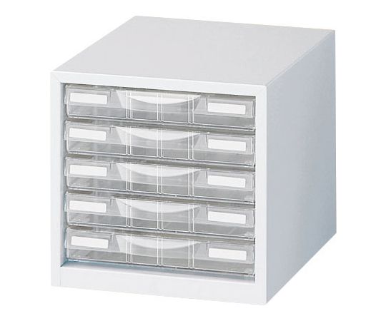 生興 整理ケース(ホワイト) A4判1列浅型5段 LW-P105S 1台(ご注文単位1台)【直送品】