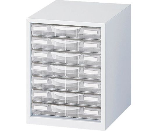 生興 整理ケース(ホワイト) A4判1列浅型7段 LW-P107S 1台(ご注文単位1台)【直送品】