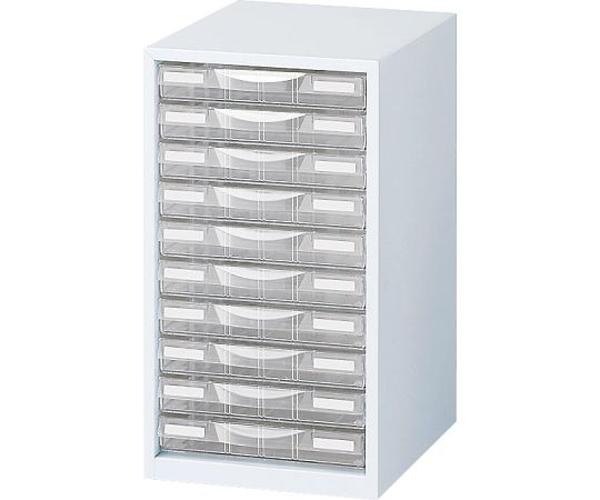 生興 整理ケース(ホワイト) A4判1列浅型10段 LW-P110S 1台(ご注文単位1台)【直送品】