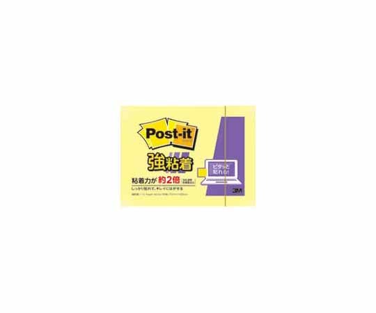 スリーエム Post-it 強粘着 75mm×100mm イエロー 1パック(90枚×1パッド入) 657SS-RPY 1パック(ご注文単位1パック)【直送品】