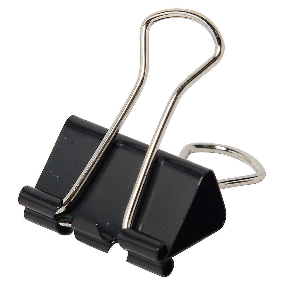 プラス ダブルクリップ 中 ブラック 100個 CP-104-10P 1パック(ご注文単位1パック)【直送品】