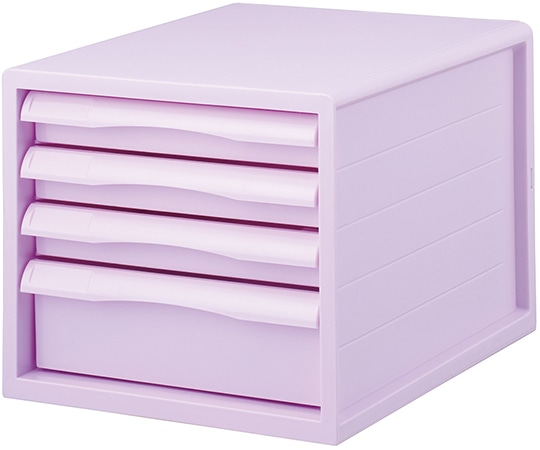 ナカバヤシ FIT COLOR A4レターケース 4段 ピンク A4E-FC04-PI 1台(ご注文単位1台)【直送品】