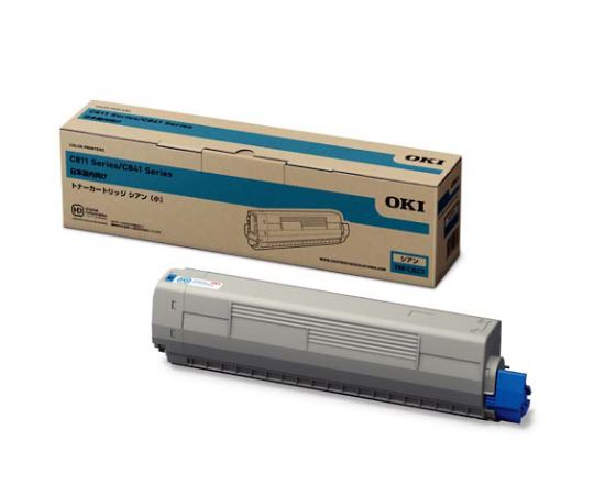 沖データ トナーカートリッジ(小) シアン (C841dn/C811dn) TNR-C3LC3 1個(ご注文単位1個)【直送品】