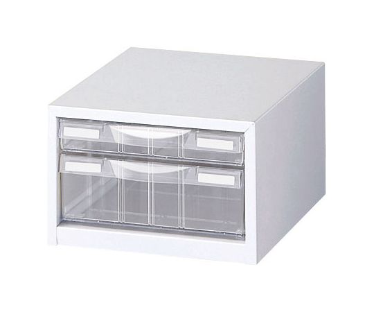 生興 整理ケース(ホワイト) A4判1列浅型1段・深型1段 LW-P102C 1台(ご注文単位1台)【直送品】