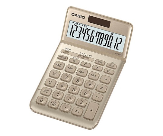 カシオ ジャスト型スタイリッシュ電卓(12桁) (ゴールド) JF-S200-GD-N 1個(ご注文単位1個)【直送品】