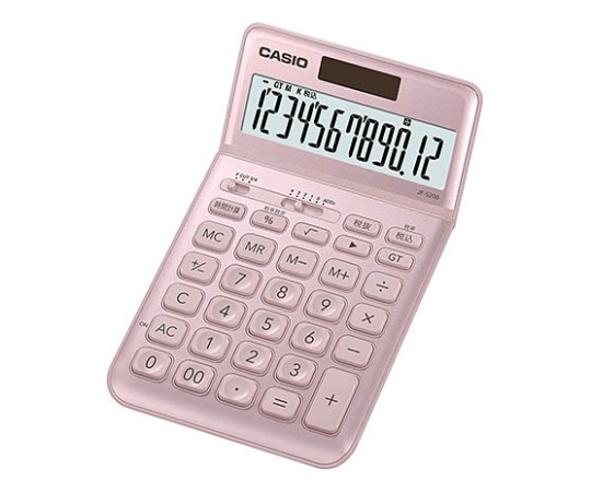 カシオ ジャスト型スタイリッシュ電卓(12桁) (ライトピンク) JF-S200-PK-N 1個(ご注文単位1個)【直送品】