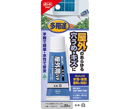 コニシ ボンド 屋外用パテ 白 30mL #05412 1パック(ご注文単位1パック)【直送品】