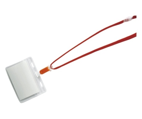 クラウン 吊り下げ名札 脱着式 赤 CR-NF-477-R 1袋(ご注文単位1袋)【直送品】