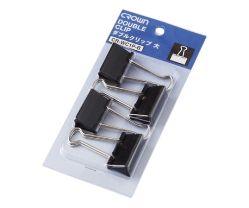 クラウン ダブルクリップ 大 1箱(4個入) CR-WC1P-B 1箱(ご注文単位1箱)【直送品】