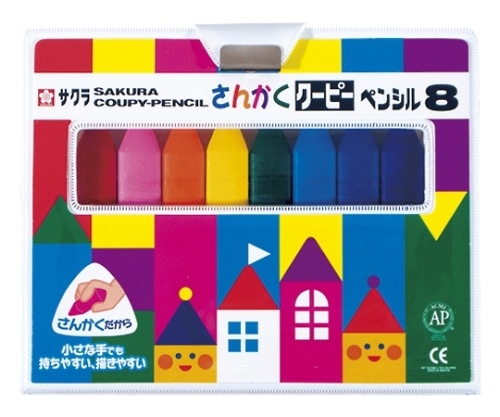 サクラクレパス さんかくクーピーペンシル 8色 FYL8 1個(ご注文単位1個)【直送品】