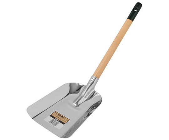 WIZ'A(アークランドサカモト) ステンレス木柄薪十能(リング付) 大 713006 1個(ご注文単位1個)【直送品】