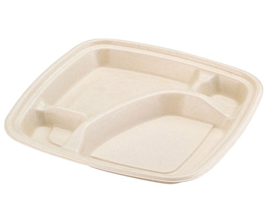 パックスタイル BB竹バガス 弁当容器 N23-23A ラミ 本体 クラフト色 50枚×6パック入 653872 1ケース(ご注文単位1ケース)【直送品】