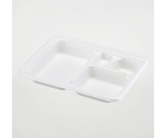 パックスタイル WB麦バガス 弁当容器 23-17E ラミ 本体 白色 50枚×6パック入 653878 1ケース(ご注文単位1ケース)【直送品】