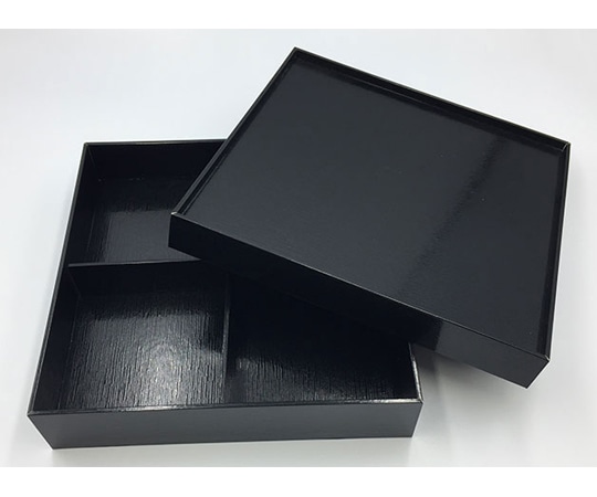 パックスタイル 重箱 黒漆 貼箱 7寸 四ツ仕切 10セット×4パック入 654715 1ケース(ご注文単位1ケース)【直送品】
