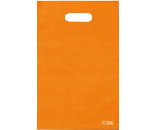 エスパック 梨地ソフトポリ袋 S オレンジ 100枚入  1袋（ご注文単位1袋）【直送品】
