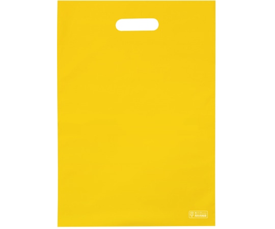 エスパック 梨地ソフトポリ袋 M イエロー 100枚入  1袋（ご注文単位1袋）【直送品】